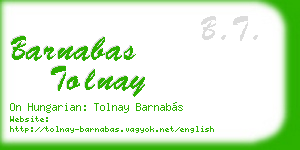 barnabas tolnay business card