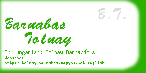 barnabas tolnay business card